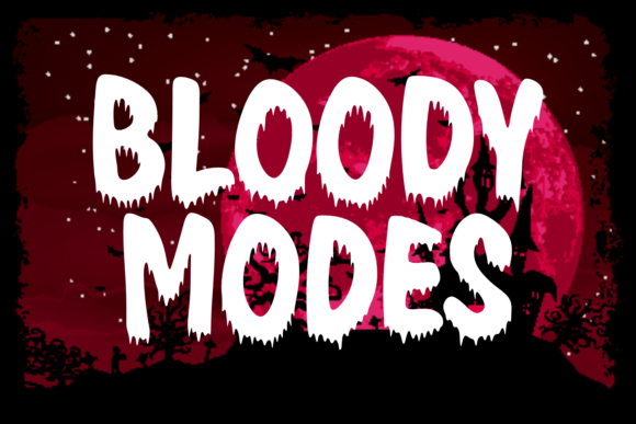 Bloody Modes Font for Halloween Creations