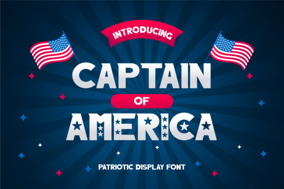 Captain of America Font: A Patriotic Display Typeface for Creative Projects