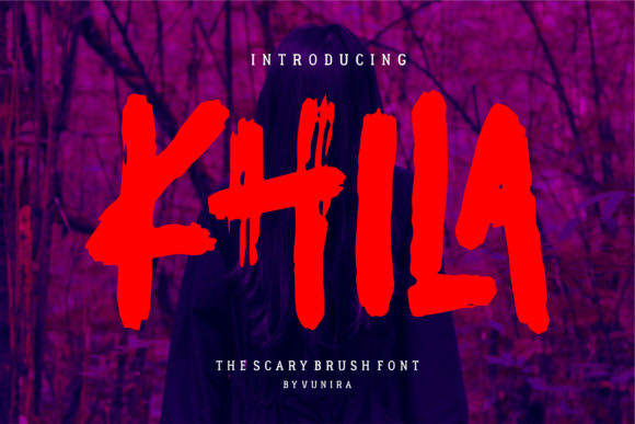 Khila: A Spooky Display Font for Creative Brands