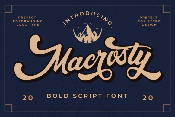 Macrosty Font for Vintage Branding