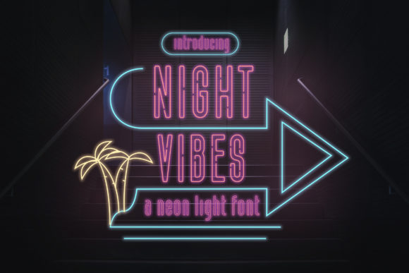 Night Vibes Font: A Neon-Inspired Typeface for Craft Creators