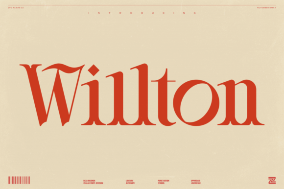 Willton Font: A Modern Display Typeface for Editorial Design