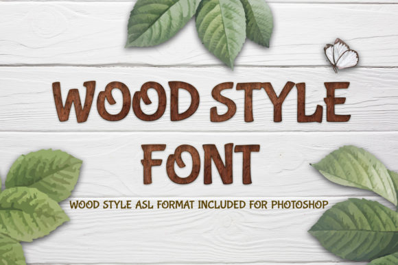 Wood Style Font for Creative Projects